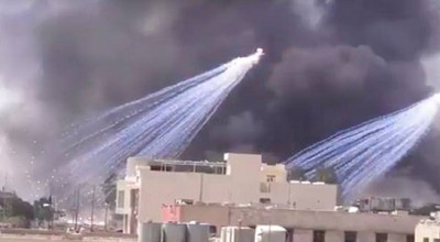 الصورة قديمة لقصف التحالف الدولي على مدينة الموصل العراقية