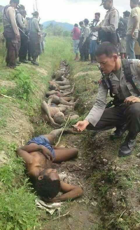 حقيقة صورة قتل مجموعة من مسلمي الروهينجا