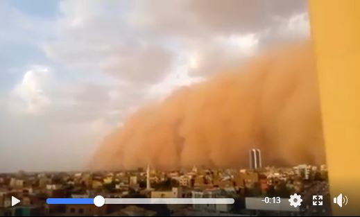 حقيقة فيديو العاصفة الترابية المتجهه الى مصر