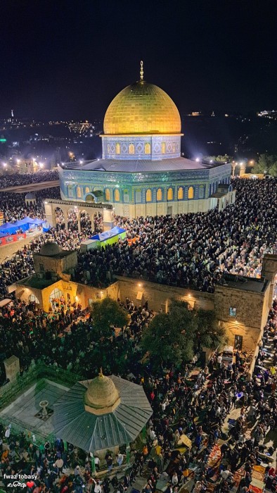 فيديو المسجد الأقصى من رمضان العام الحالي وليس فجر اليوم