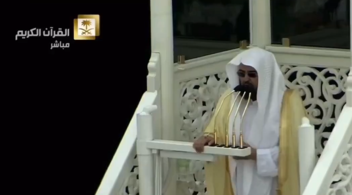 فيديو خاضع للتلاعب للشيخ عبد الرحمن السديس حول ما تسمى &#8220;حركة الملثمين الأحرار&#8221;