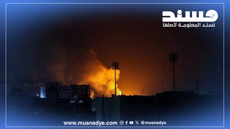 الصورة المتداولة ليست لقصف امريكي اليوم على صنعاء بل لقصف التحالف العربي قديما